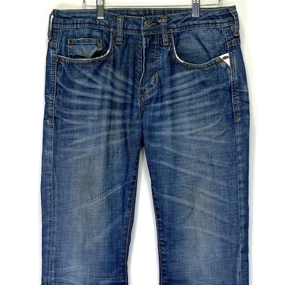 Buffalo David Bitton King Jeans Blue Denim Distressed Mens 31x30